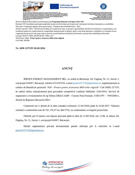 IPROEX ENERGY MANAGEMENT SRL,
